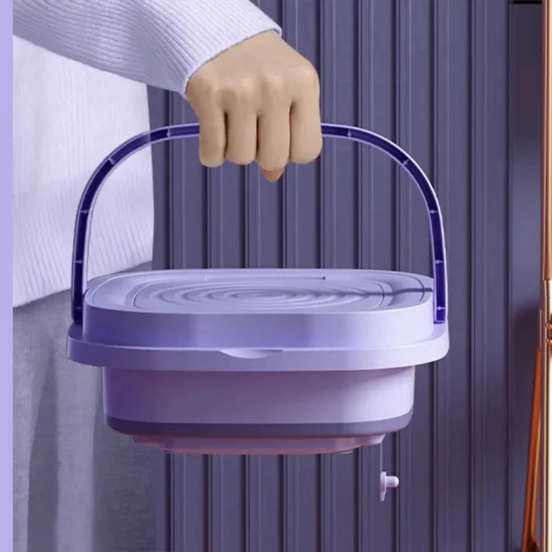 Mini Máquina de Lavar Roupas 11 Litros Dobrável Portátil Bivolt Lavar Panos Toalhas e Roupas Íntimas