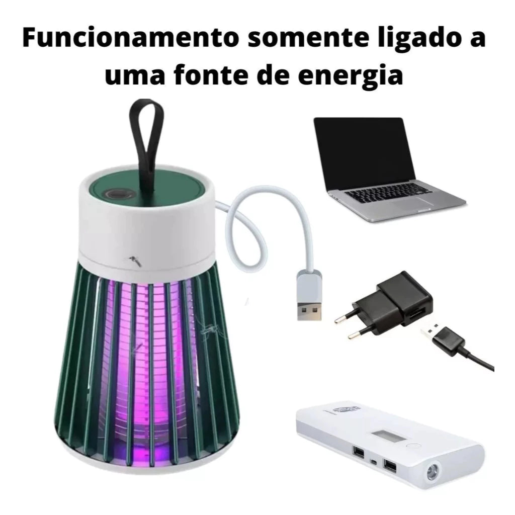 Lâmpada Elétrica Mata-Mosquitos Com Luz UV Usb Armadilha Para Insetos